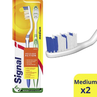 Signal Antiplaque Toothbrush Medium Zahnbürste Set