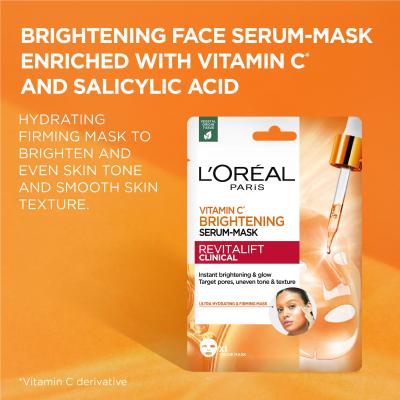 L&#039;Oréal Paris Revitalift Clinical Vitamin C Brightening Serum-Mask Gesichtsmaske 26 g