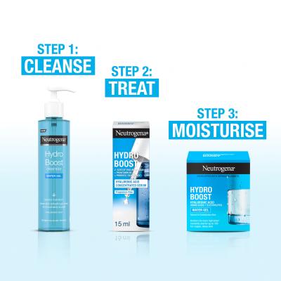 Neutrogena Hydro Boost Gift Set Geschenkset Gesichtsgel Hydro Boost Water Gel 50 ml + Gesichtsserum Hydro Boost Hyaluronic Acid Concentrated Serum 15 ml + Reinigungsgel Hydro Boost Water Gel Cleanser 200 ml