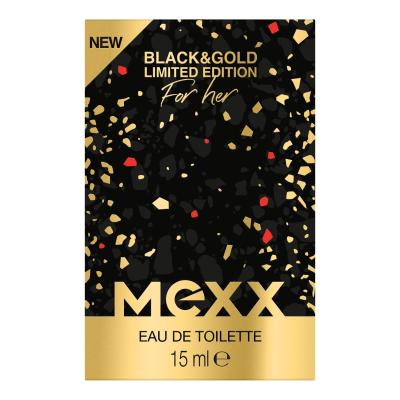 Mexx Black &amp; Gold Limited Edition Eau de Toilette für Frauen 15 ml