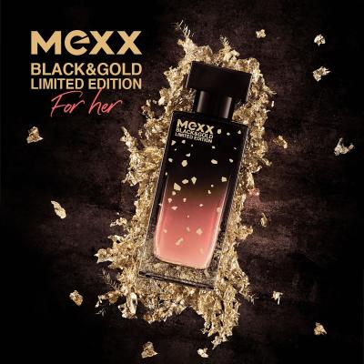 Mexx Black &amp; Gold Limited Edition Eau de Toilette für Frauen 15 ml