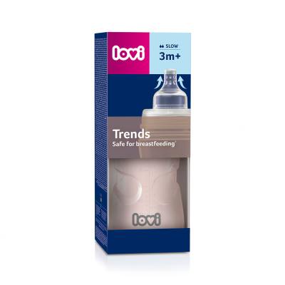 LOVI Trends Bottle 3m+ Pink Babyflasche für Kinder 250 ml