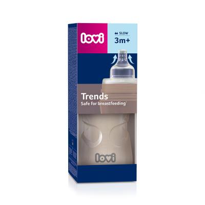 LOVI Trends Bottle 3m+ Beige Babyflasche für Kinder 250 ml