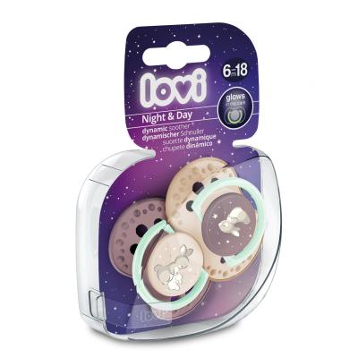 LOVI Night &amp; Day Dynamic Soother Girl 6-18m Schnuller für Kinder 2 St.