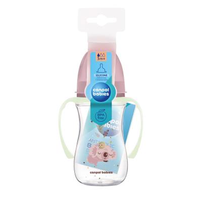 Canpol babies Sleepy Koala Easy Start Anti-Colic Bottle Pink 3m+ Babyflasche für Kinder 240 ml