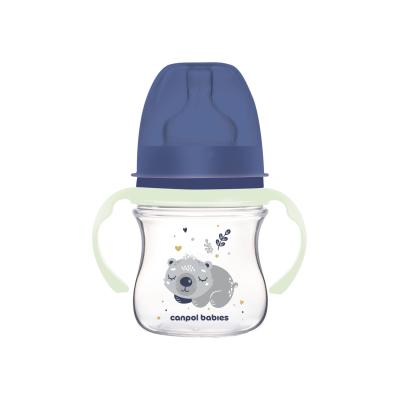 Canpol babies Sleepy Koala Easy Start Anti-Colic Bottle Blue 0m+ Babyflasche für Kinder 120 ml