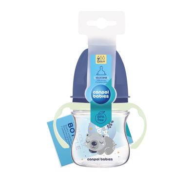 Canpol babies Sleepy Koala Easy Start Anti-Colic Bottle Blue 0m+ Babyflasche für Kinder 120 ml