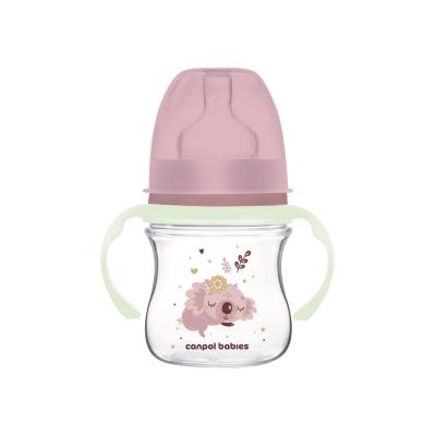 Canpol babies Sleepy Koala Easy Start Anti-Colic Bottle Pink 0m+ Babyflasche für Kinder 120 ml