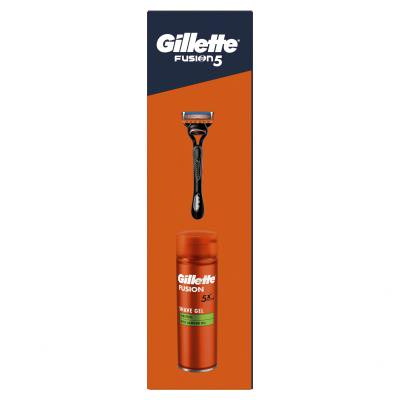 Gillette Fusion5 Geschenkset Rasierer Fusion5 1 St. + Rasiergel Fusion Shave Gel Sensitive 200 ml