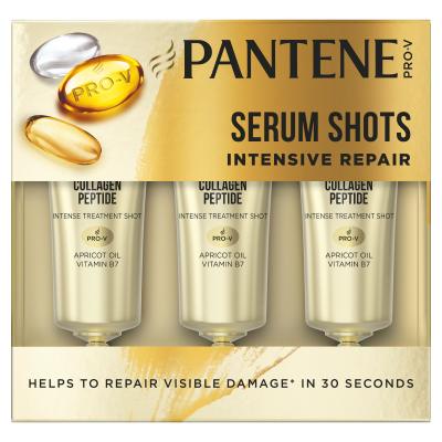 Pantene PRO-V Your Golden Me Time Kit Geschenkset Shampoo Intensive Repair 250 ml + Conditioner Intensive Repair 200 ml + Haaröl Keratin Protect Oil 100 ml + Intensive Haarpflege Serum Shots Intensive Repair 3x15 ml + Kosmetiktasche