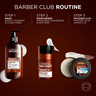 L&#039;Oréal Paris Men Expert Barber Club Beard &amp; Skin Moisturiser Bartbalsam für Herren 50 ml