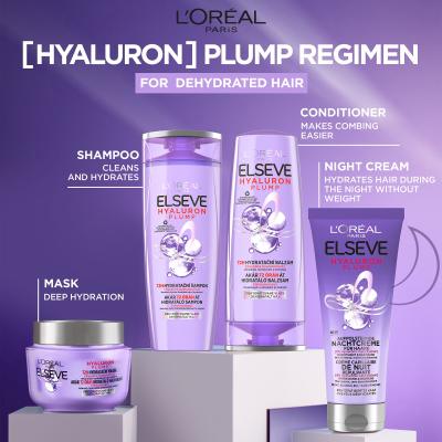 L&#039;Oréal Paris Elseve Hyaluron Plump Night Cream Haarmaske für Frauen 200 ml