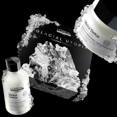 L&#039;Oréal Professionnel Metal Detox Glacial Utopia Limited Edition Geschenkset Metal Detox Professional Shampoo 300 ml + Haarmaske Metal Detox Professional Mask 250 ml