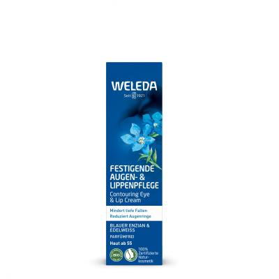 Weleda Blue Gentian &amp; Edelweiss Contouring Eye &amp; Lip Cream Augencreme für Frauen 10 ml