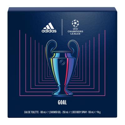 Adidas UEFA Champions League Goal Geschenkset Eau de Toilette 100 ml + Duschgel 250 ml + Deodorant 150 ml