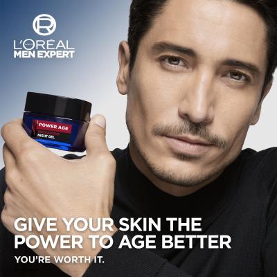 L&#039;Oréal Paris Men Expert Power Age Recharging Night Gel Gesichtsgel für Herren 50 ml