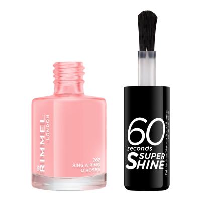 Rimmel London 60 Seconds Super Shine Nagellack für Frauen 8 ml Farbton  262 Ring A Ring O´Roses