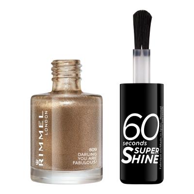 Rimmel London 60 Seconds Super Shine Nagellack für Frauen 8 ml Farbton  809 Darling, You Are Fabulous!