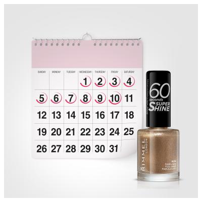 Rimmel London 60 Seconds Super Shine Nagellack für Frauen 8 ml Farbton  809 Darling, You Are Fabulous!