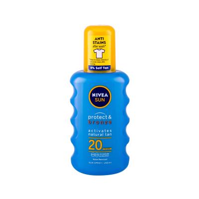 Nivea Sun Protect &amp; Bronze Sun Spray SPF20 Sonnenschutz 200 ml