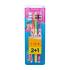 Oral-B 1-2-3 Classic Medium Zahnbürste 3 St. Farbton  Red, Yellow, Pink