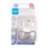 MAM Supreme Silicone Pacifier 6m+ White & Grey Schnuller für Kinder 2 St.