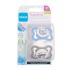 MAM Supreme Silicone Pacifier 0m+ Blue & Grey Schnuller für Kinder 2 St.