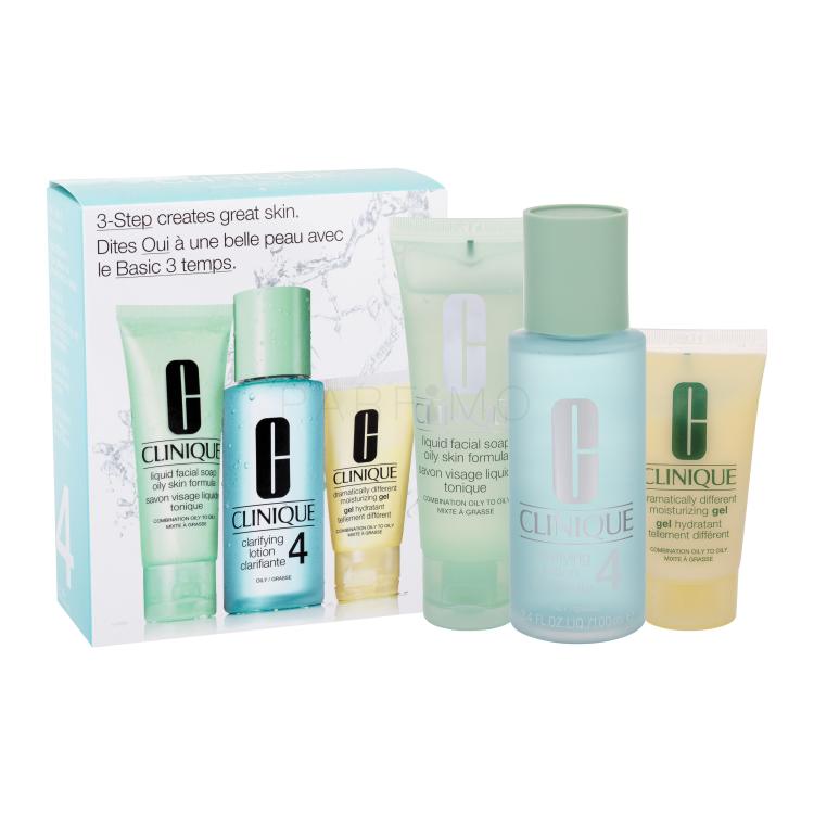 Clinique 3-Step Skin Care Geschenkset 50ml Liquid Facial Soap + 100ml Clarifying Lotion 4 + 30ml DDM gel