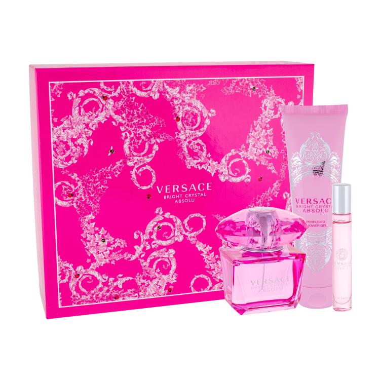 Versace Bright Crystal Absolu Geschenkset Edp 90 ml +Duschgel 150 ml + Edp 10 ml