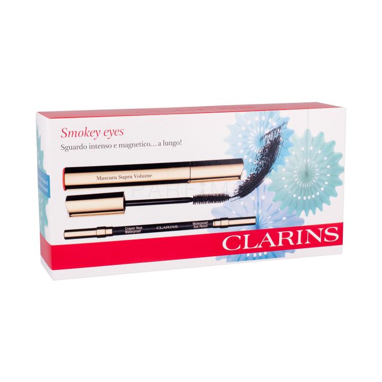 Clarins Mascara Supra Volume Geschenkset Mascara Supra Volume 8 ml + wasserfester Eyeliner 1,2 g 01 Black