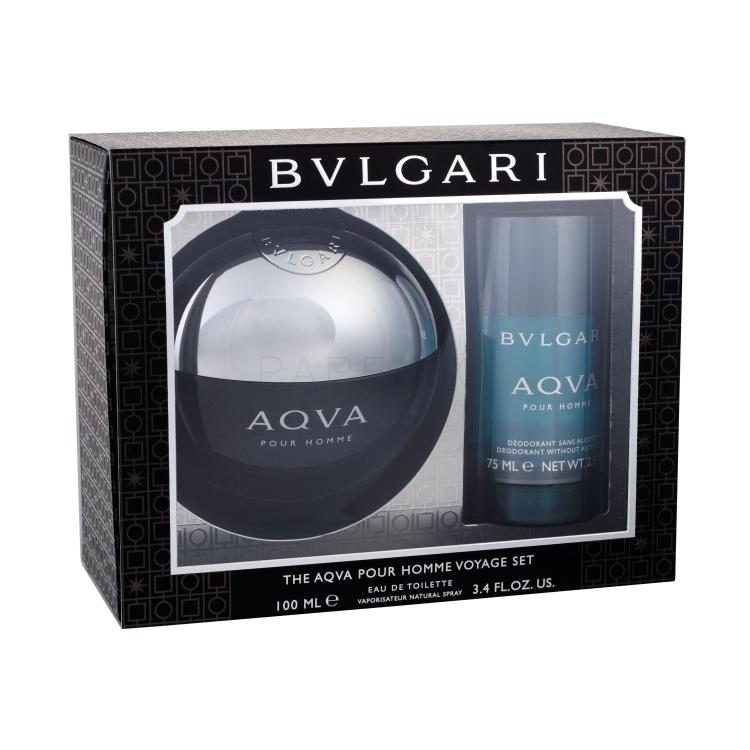 Bvlgari Aqva Pour Homme Geschenkset Edt 100 ml + Deostick 75 ml