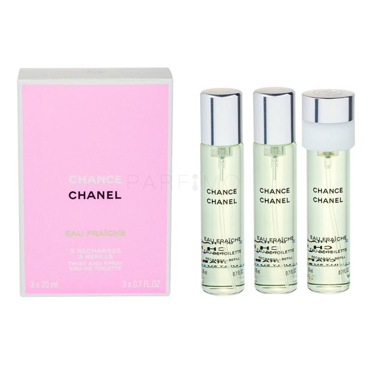 Chanel Chance Eau Fraîche Eau de Toilette für Frauen Nachfüllung 3x20 ml