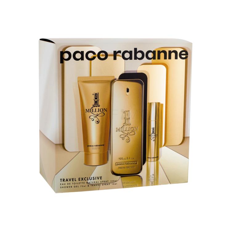 Paco Rabanne 1 Million Geschenkset Edt 100 ml + Duschgel 75 ml + Edt 10 ml