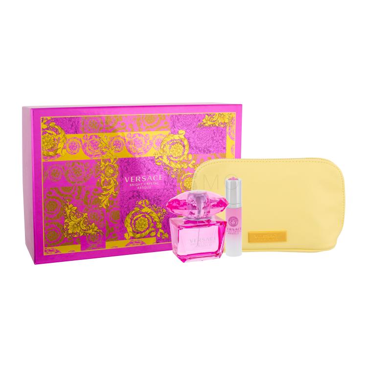 Versace Bright Crystal Absolu Geschenkset Edp 90 ml + Edp 10 ml + Kosmetiktasche