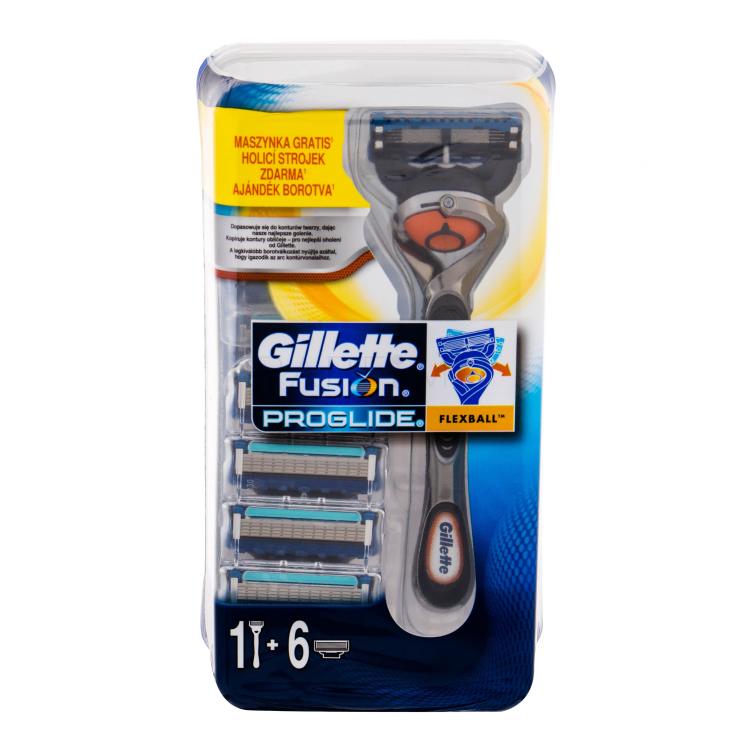 Gillette Fusion Proglide Flexball Geschenkset Rasierer mit einer Klinge 1 St + Ersatzklinge 6 St