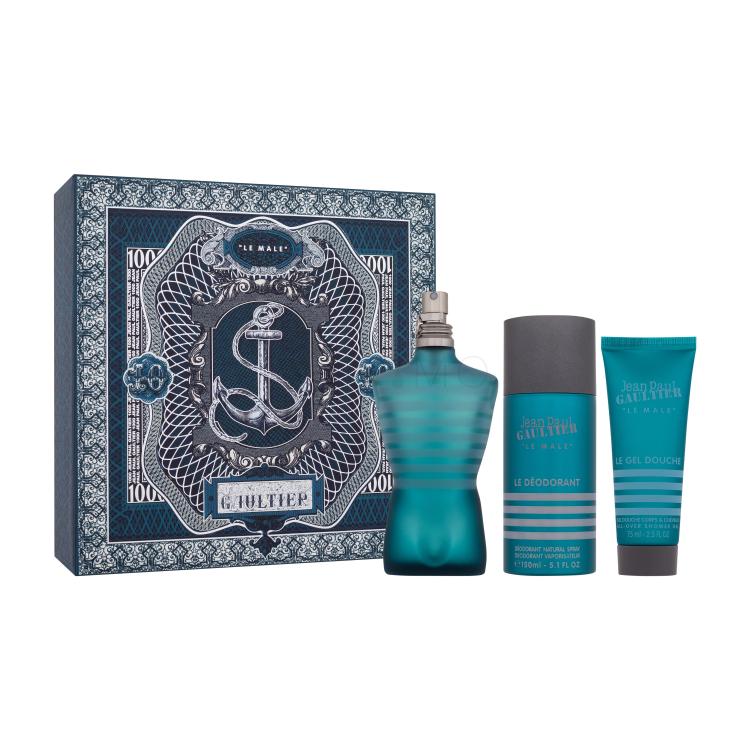 Jean Paul Gaultier Le Male Geschenkset Edt 125 ml + Duschgel 75 ml + Deodorant 150 ml