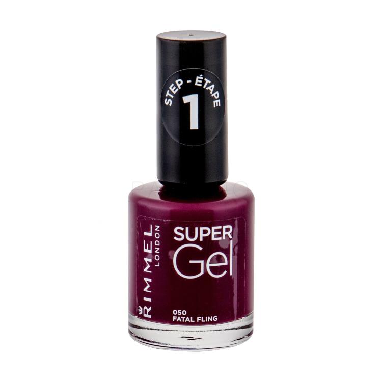 Rimmel London Super Gel STEP1 Nagellack für Frauen 12 ml Farbton  050 Fatal Fling