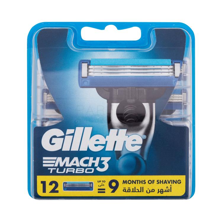 Gillette Mach3 Turbo Ersatzklinge für Herren 12 St.