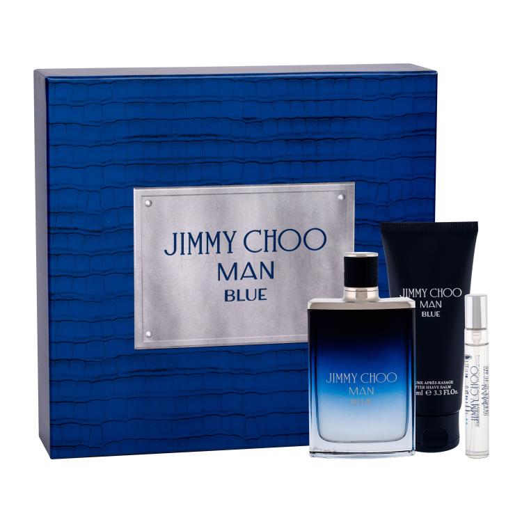 Jimmy Choo Man Blue Geschenkset Edt 100 ml + Edt 7,5 ml + After shave Balsam 100 ml