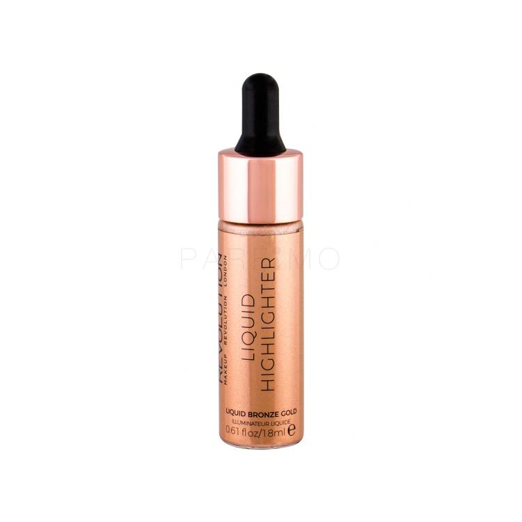 Makeup Revolution London Liquid Highlighter Highlighter für Frauen 18 ml Farbton  Bronze Gold