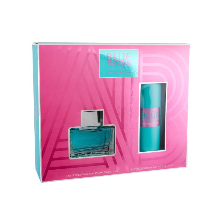 Banderas Blue Seduction Geschenkset Edt 80 ml + Deodorant 150 ml