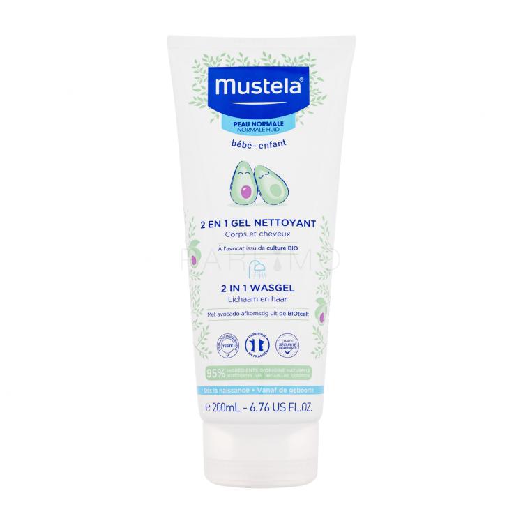 Mustela Bébé 2 in 1 Cleansing Gel Duschgel für Kinder 200 ml