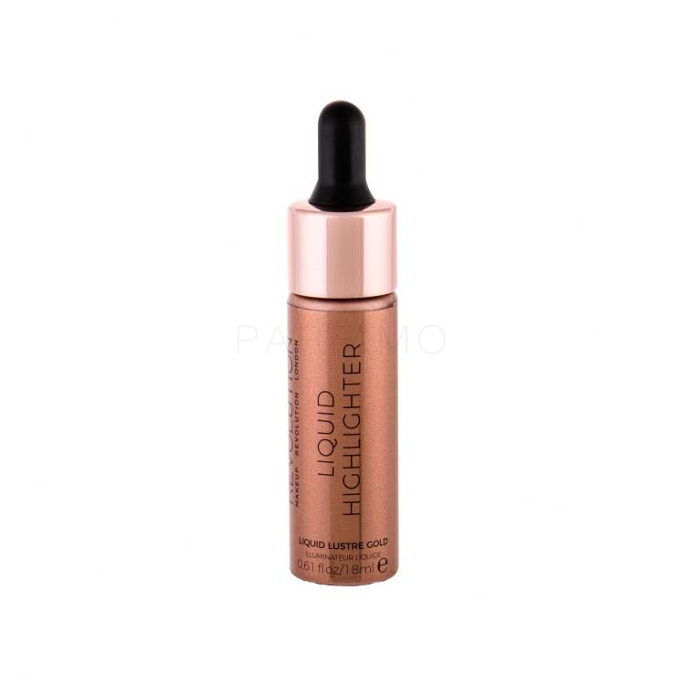 Makeup Revolution London Liquid Highlighter Highlighter für Frauen 18 ml Farbton  Lustre Gold