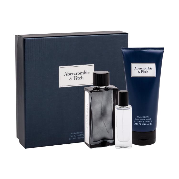 Abercrombie &amp; Fitch First Instinct Blue Geschenkset Edt 100 ml + Edt 15 ml + Duschgel 200 ml