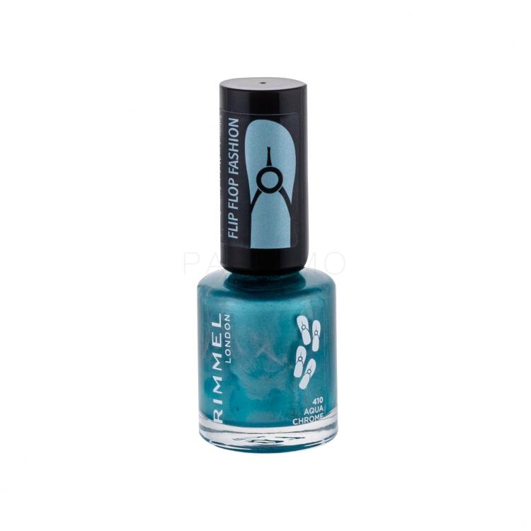 Rimmel London 60 Seconds Flip Flop Nagellack für Frauen 8 ml Farbton  410 Aqua Chrome