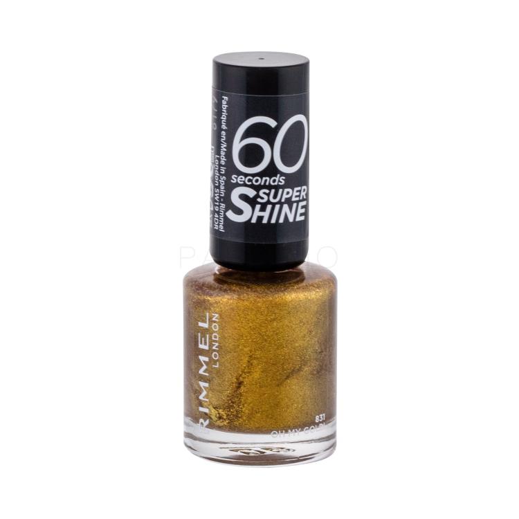 Rimmel London 60 Seconds Super Shine Nagellack für Frauen 8 ml Farbton  831 Oh My Gold!