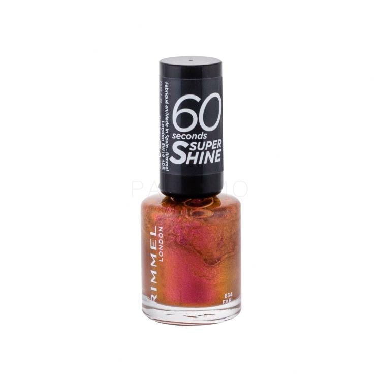 Rimmel London 60 Seconds Super Shine Nagellack für Frauen 8 ml Farbton  834 Fab!