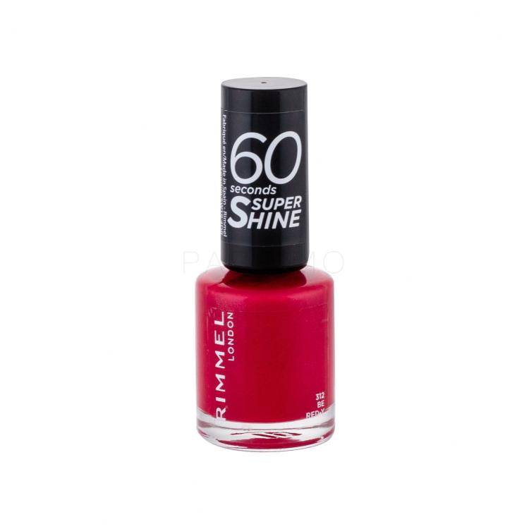 Rimmel London 60 Seconds Super Shine Nagellack für Frauen 8 ml Farbton  312 Be Red-y