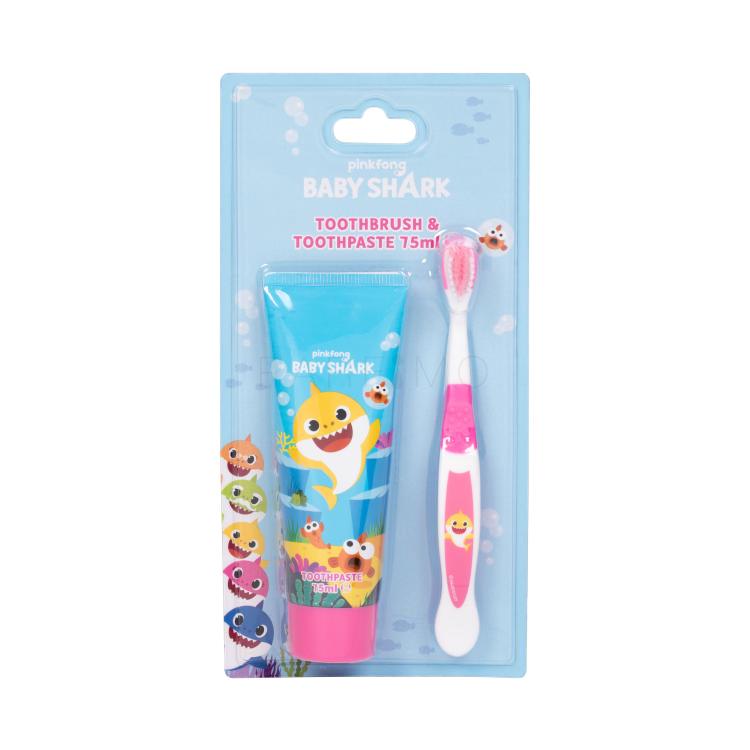 Pinkfong Baby Shark Geschenkset Zahnbürste 1 St. + Zahnpasta 75 ml