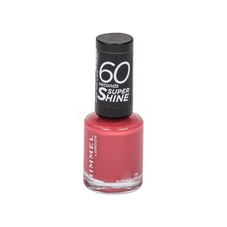 Rimmel London 60 Seconds Super Shine Nagellack für Frauen 8 ml Farbton  715 Summer Sips